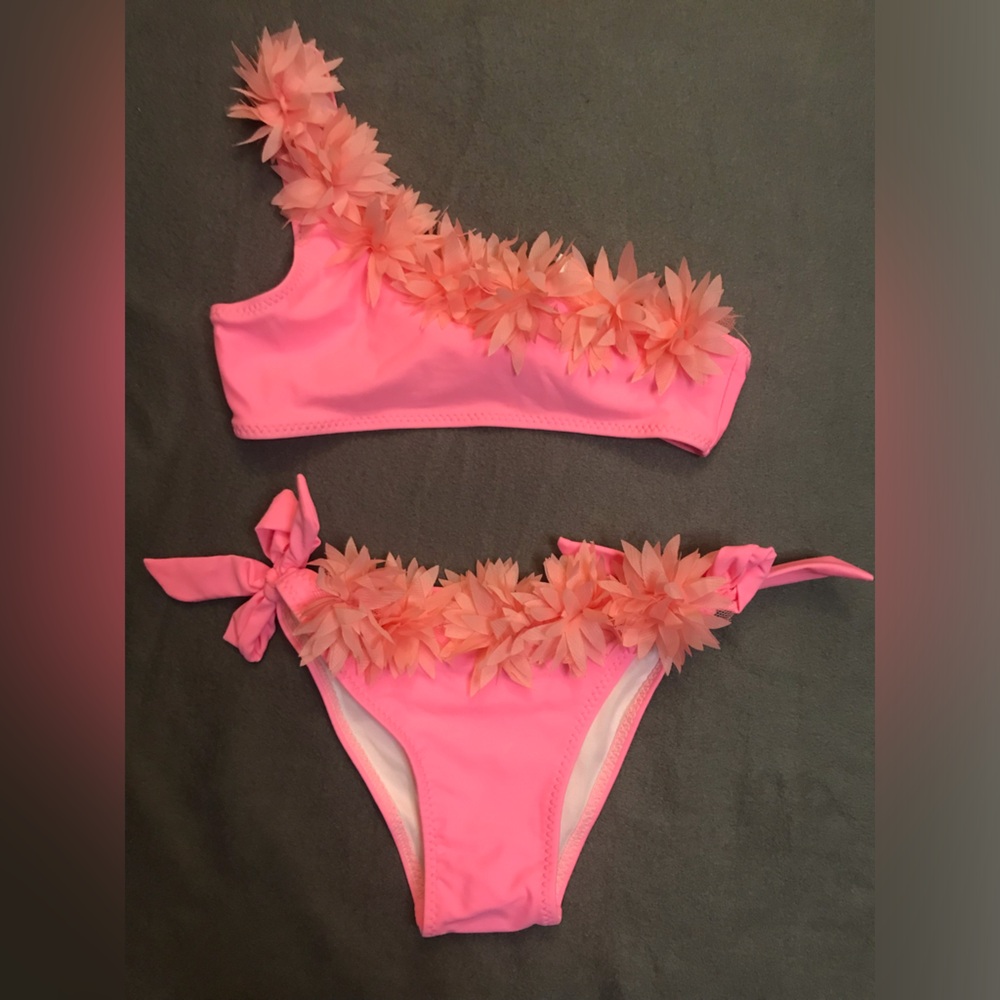 NWT One Shoulder Girls Bikini - Picture 3 of 10